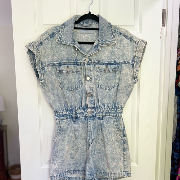 Blank NYC Denim Romper Head Backstage - Picture 7 of 14